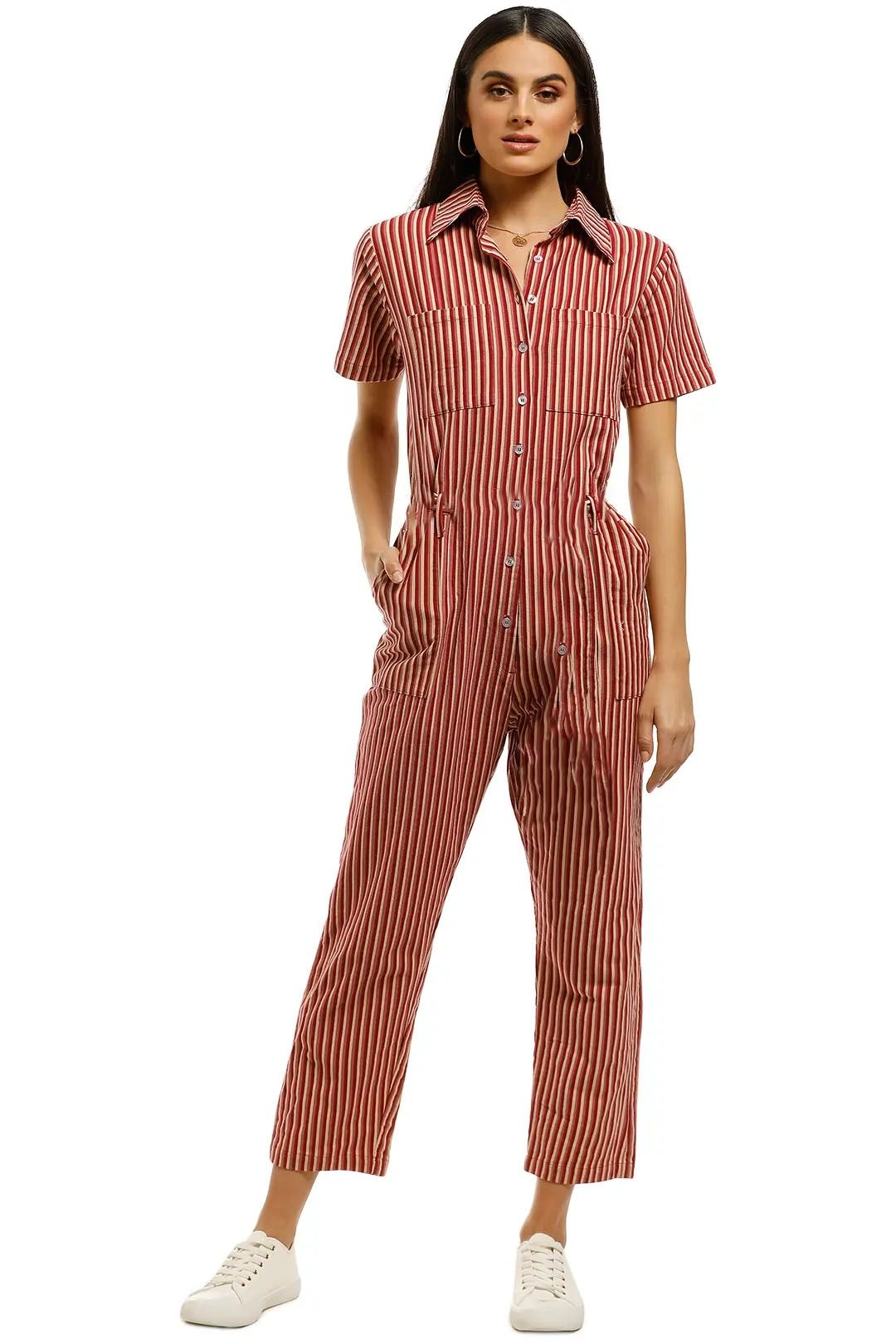 Rue-Stiic-Alamere-Worksuit-Wine-Stripe-Front