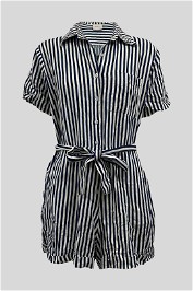 Black and White Stripe Playsuit