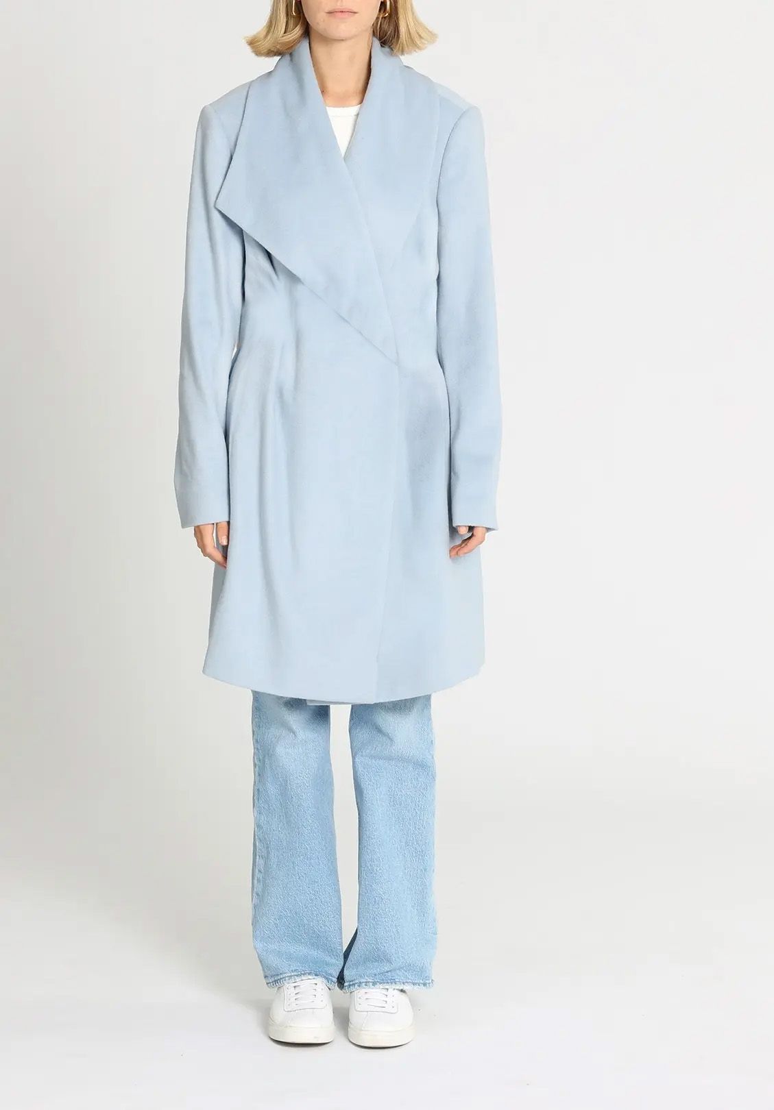 Hire Blue Wool Coat Saba GlamCorner