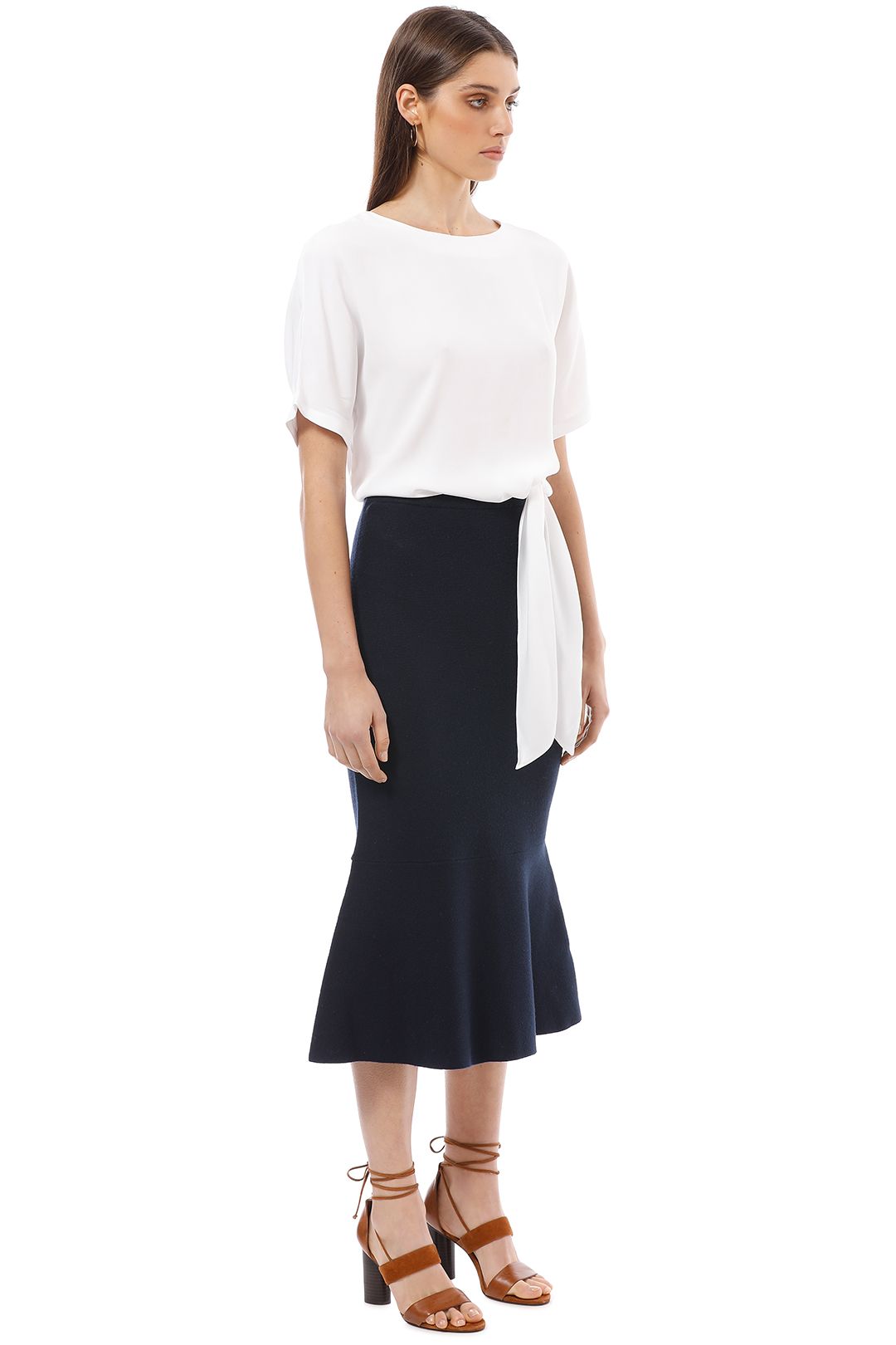 Saba - Carrie Tie Top - White - Side