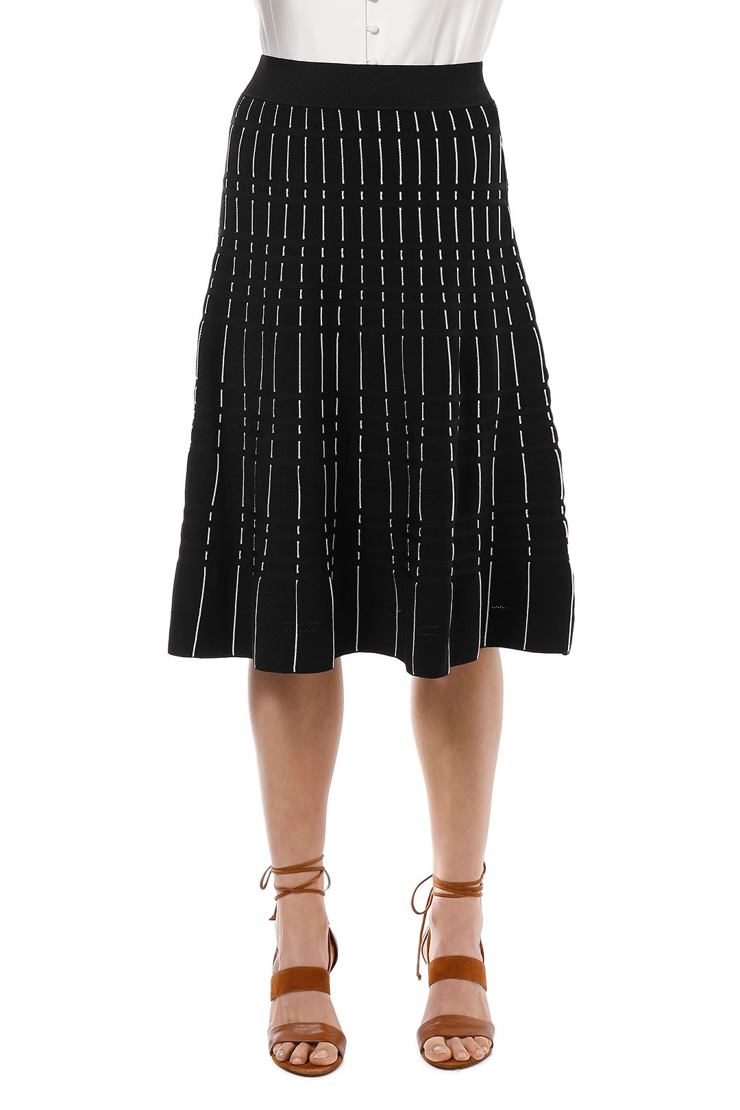 Saba - Milly Milano Skirt - Black White - Front Crop