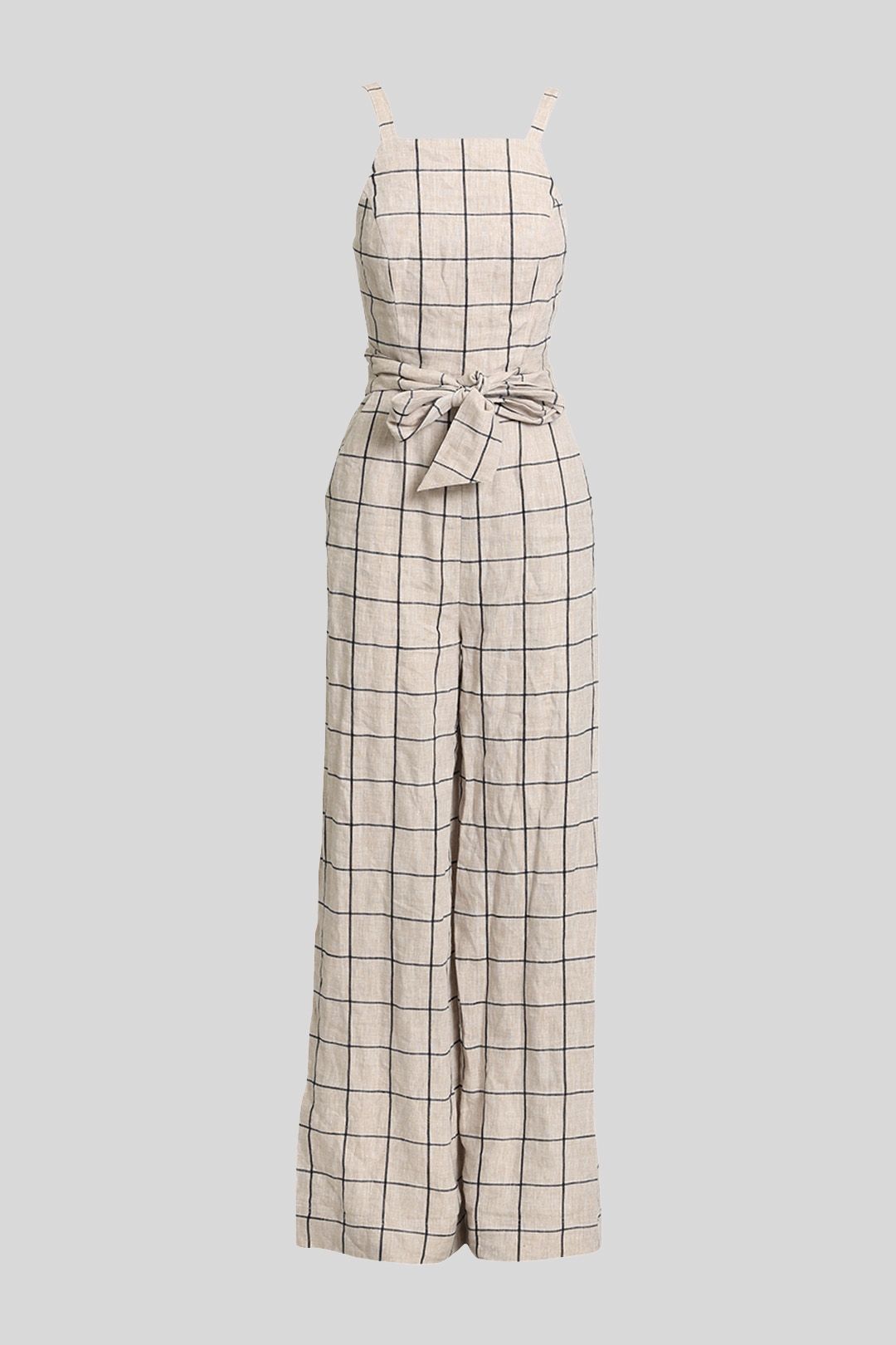 Buy The Jas Linen Check Jumpsuit Saba GlamCorner
