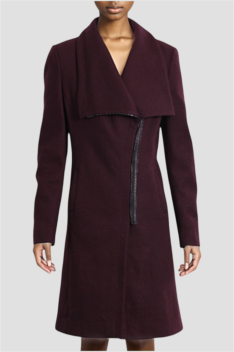 Badgley mischka lavender wrap coat online