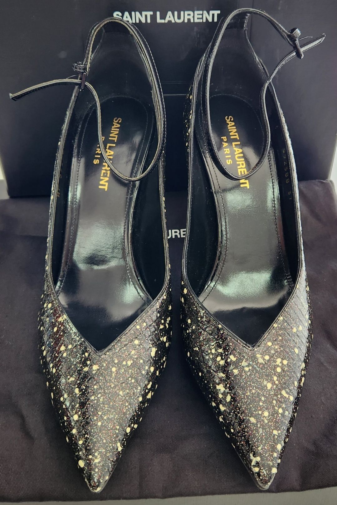 Saint Laurent Ink Splash High Heel Pumps