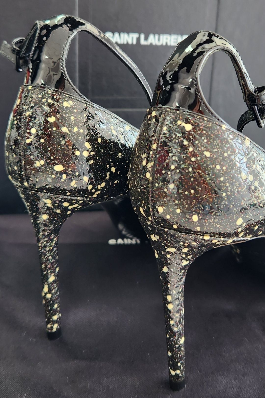 Saint Laurent Ink Splash High Heel Pumps