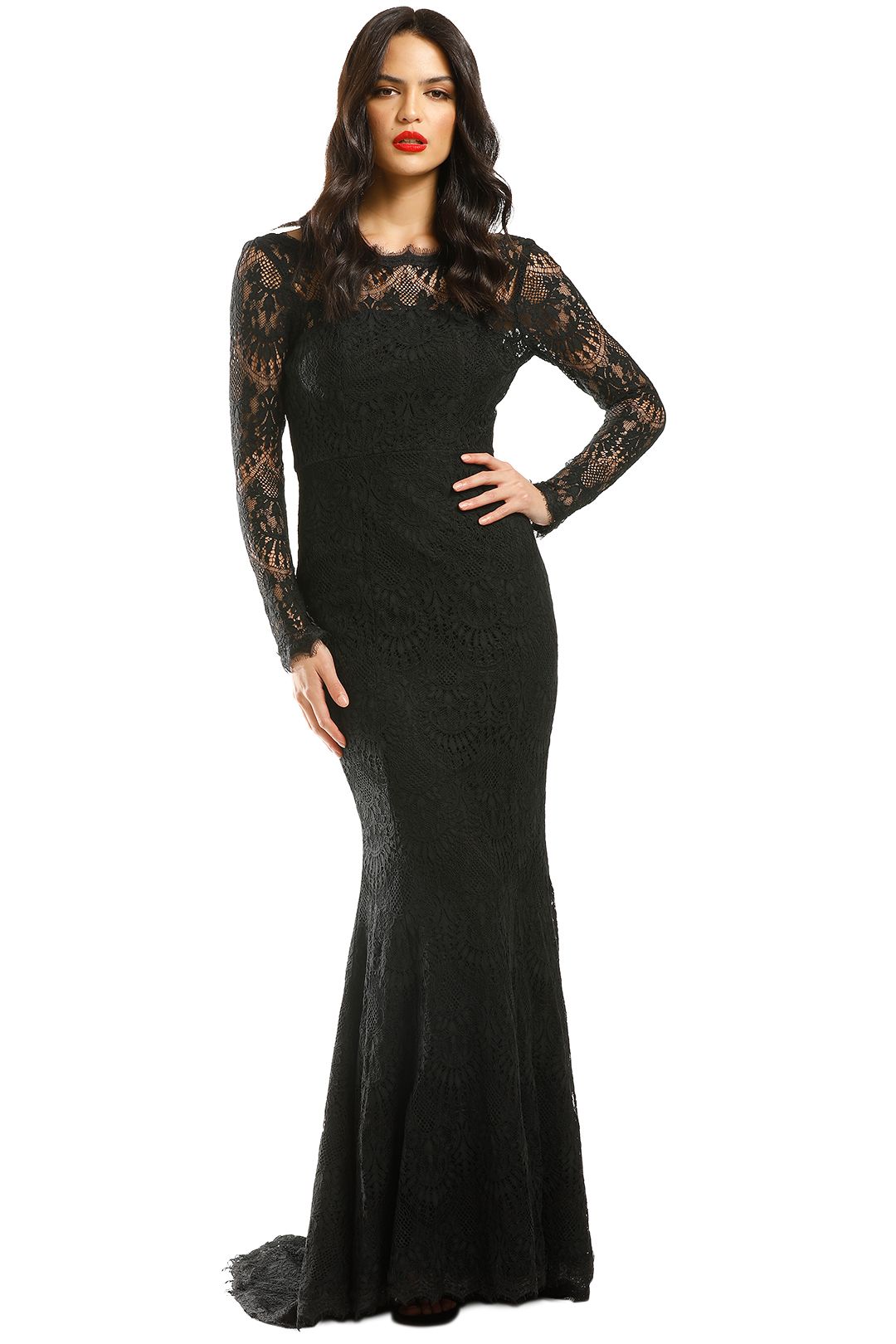 Samantha-Rose-La-Rochelle-Gown-Black-Front