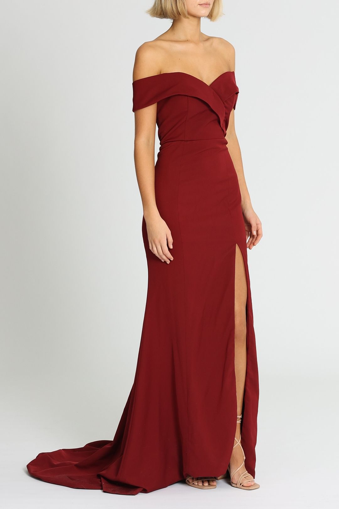 Gia off shop shoulder gown