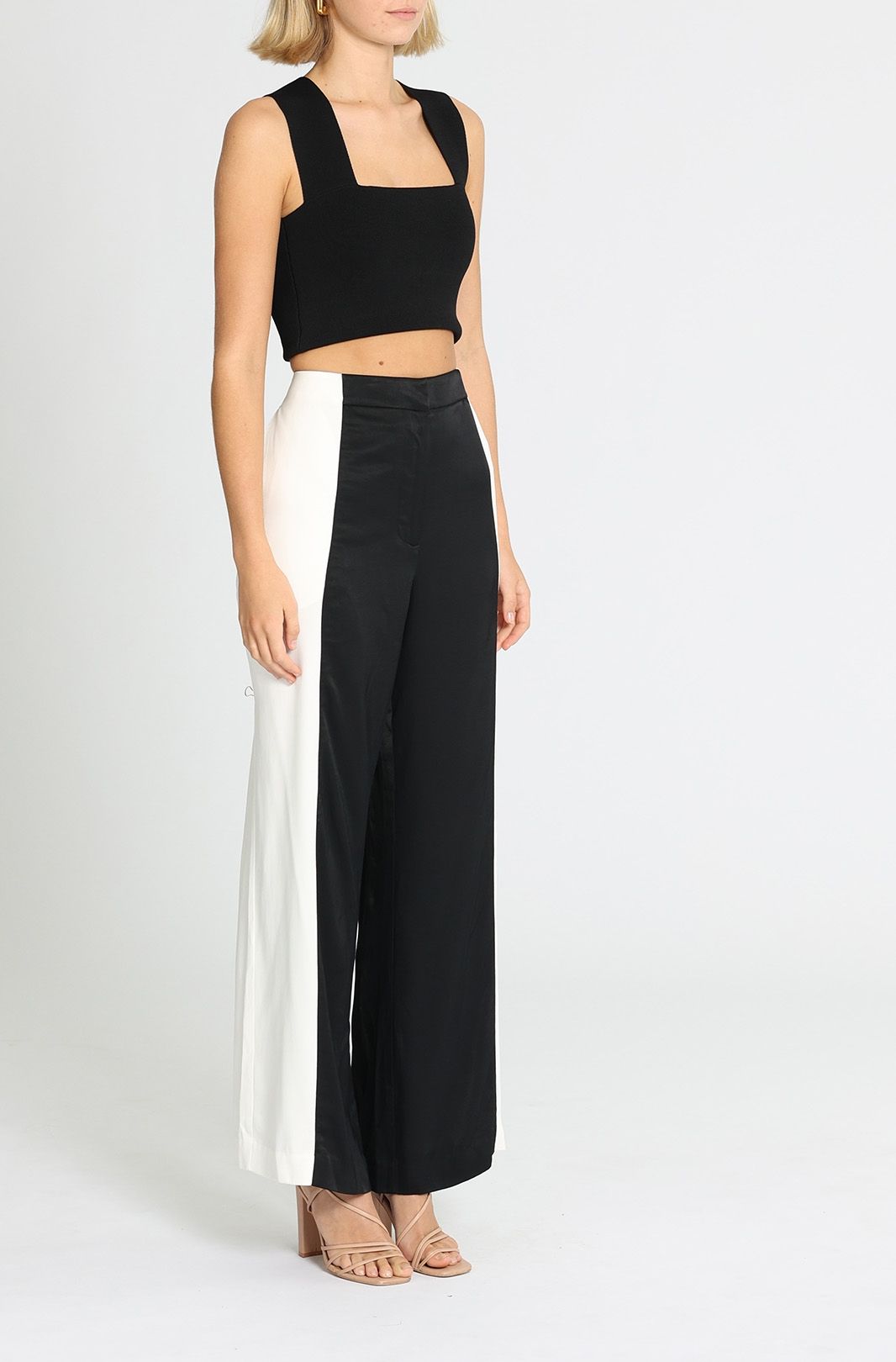 Sass and Bide - Black and White Pants Colour Block