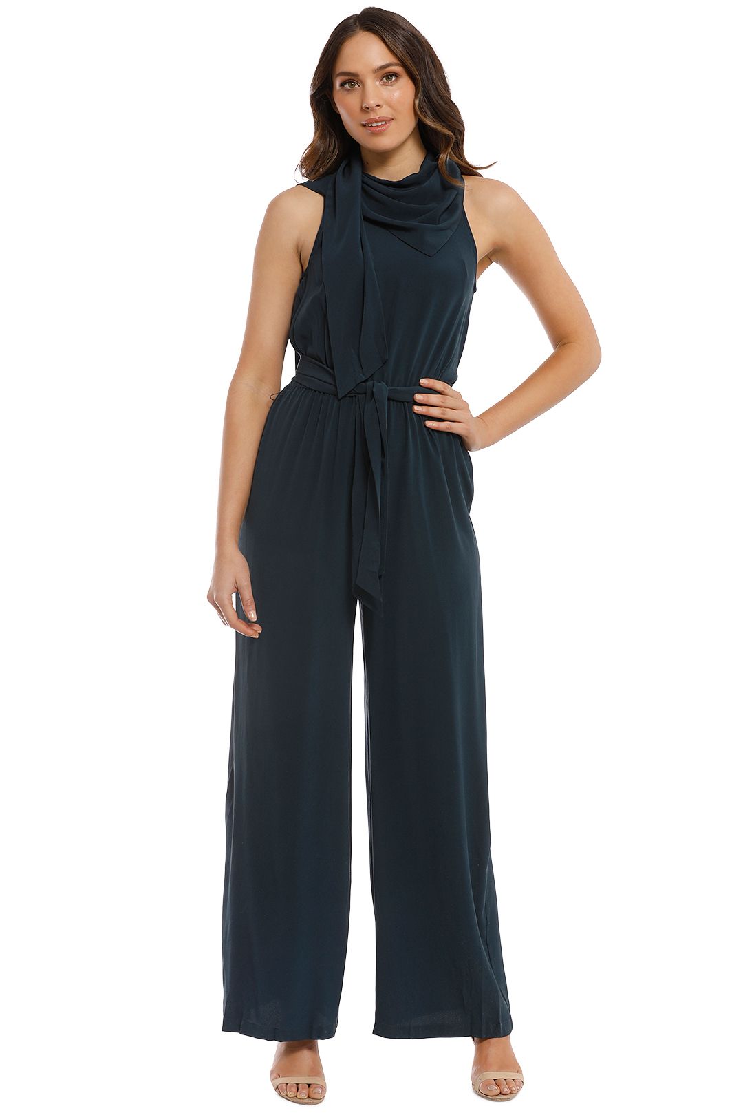 Sass and Bide - The Icon Jumpsuit - Petrol - Front