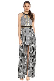 Sass and Bide - The Invincible Maxi Dress - Black White - Front