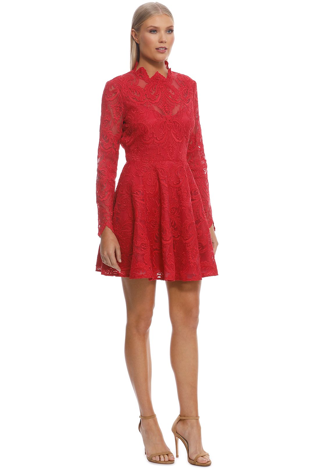 knee length dresses for ladies Unravel Me Mini Dress in Scarlet XXS (Petite) main image 0