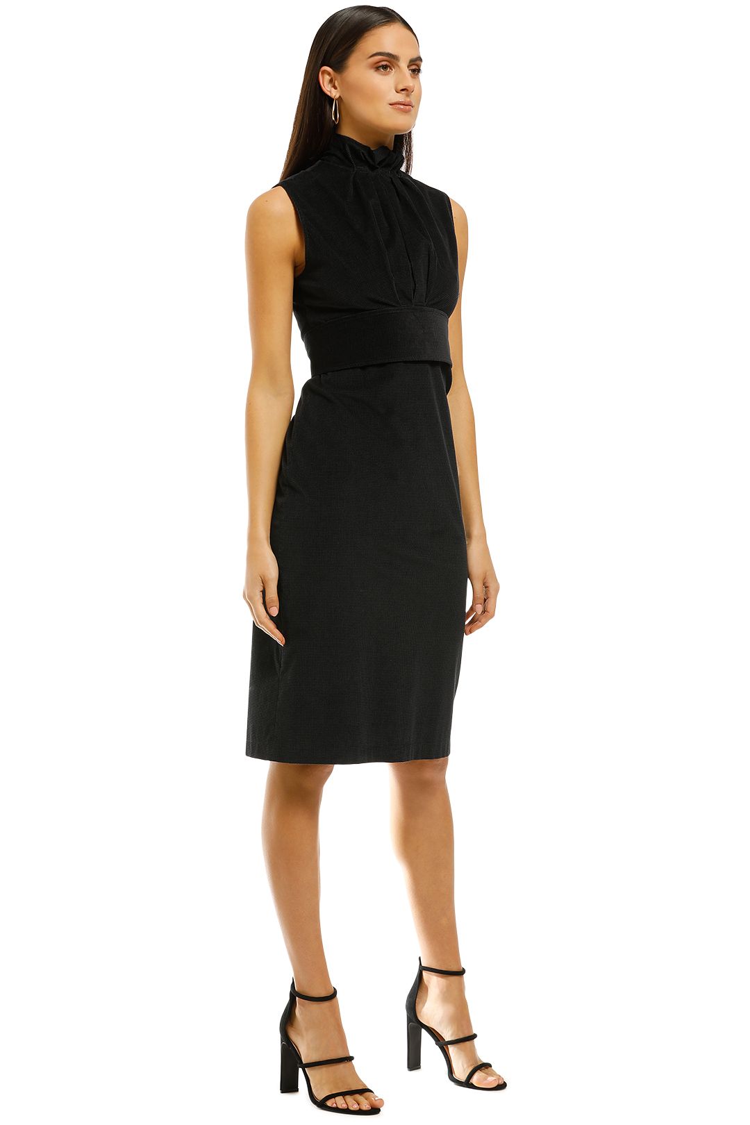 ワンピース louren waist twist pencil dress S black louren waist twist pencil dress black S