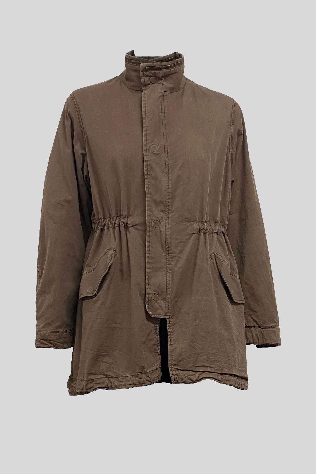 Drawstring Waist Cropped Jacket