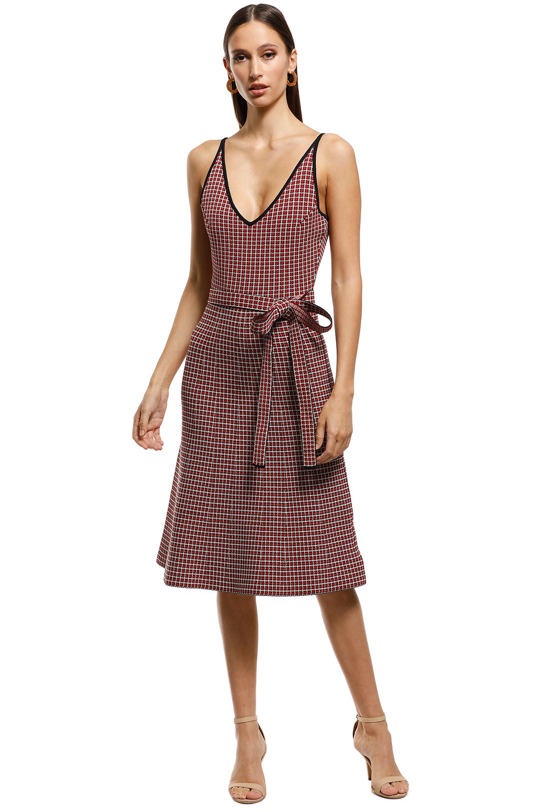 Crepe Knit Plaid Dress by Scanlan Theodore for Hire