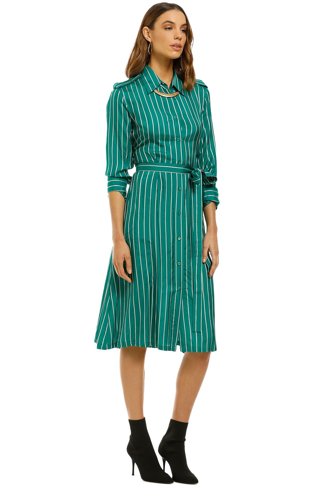 Stripe Shirt Dress by Scanlan Theodore for Hire GlamCorner