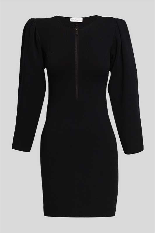 midi knit dress womens Women's Knit Ribbed Collar Button Down Midi Dress – Lucca Couture main image 0