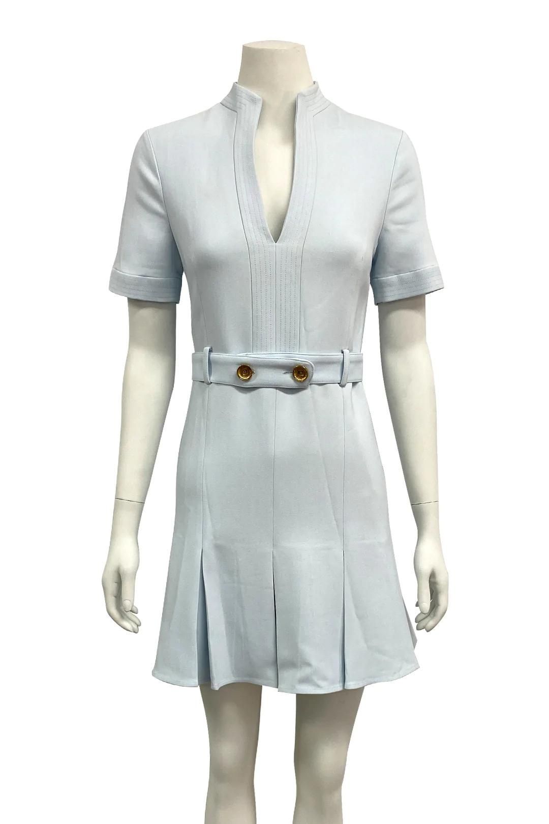Scanlan Theodore - Tailored Blue Pleat Dress
