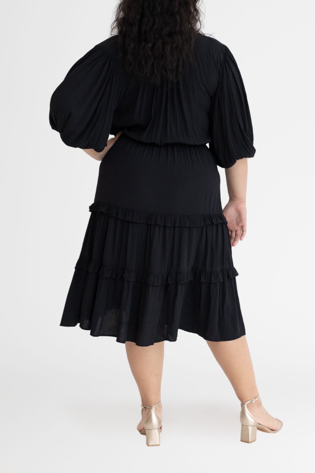 Dani Marie Scarlett Tiered Midi Dress Ruffle