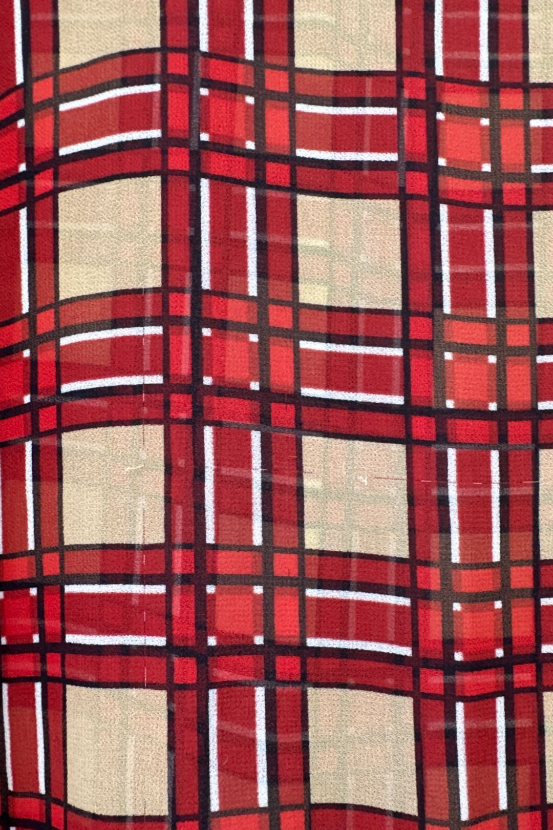 Scotch & Soda - Plaid Ruffle Sleeve Top