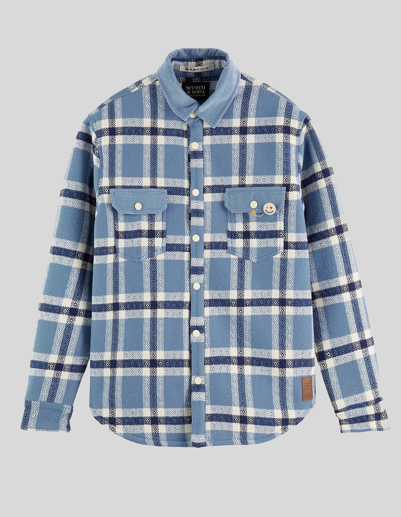 Scotch & Soda Teddy Checked Flannel Overshirt
