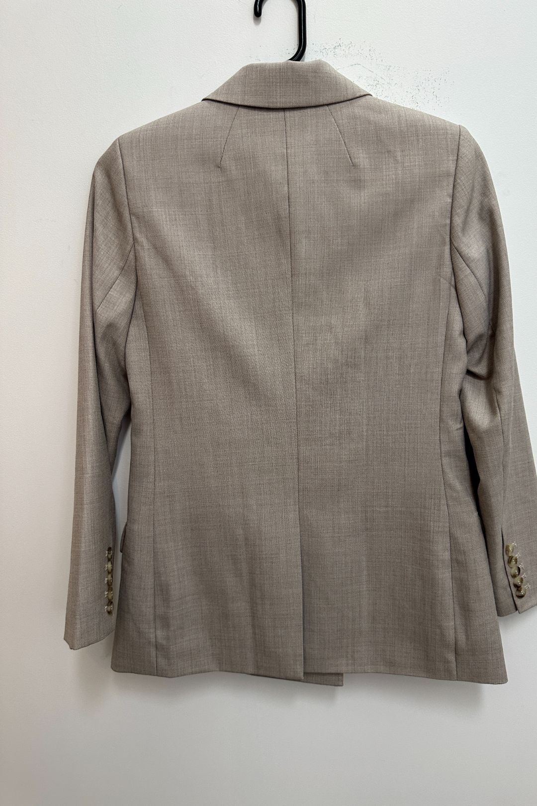 Seed Heritage Wool Blend Relaxed Blazer in Light Storm Crossdye 