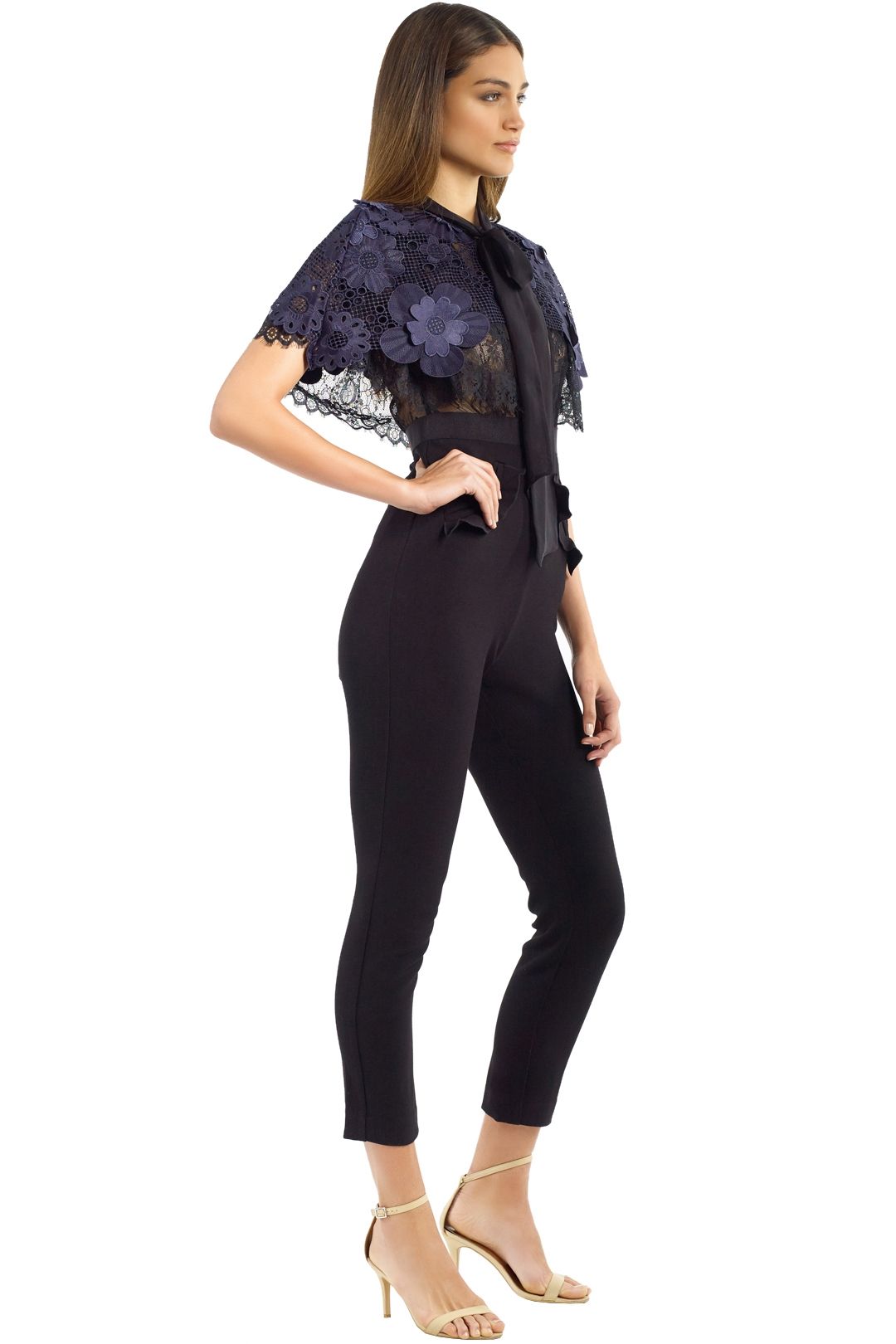 Floral mesh jumpsuit store
