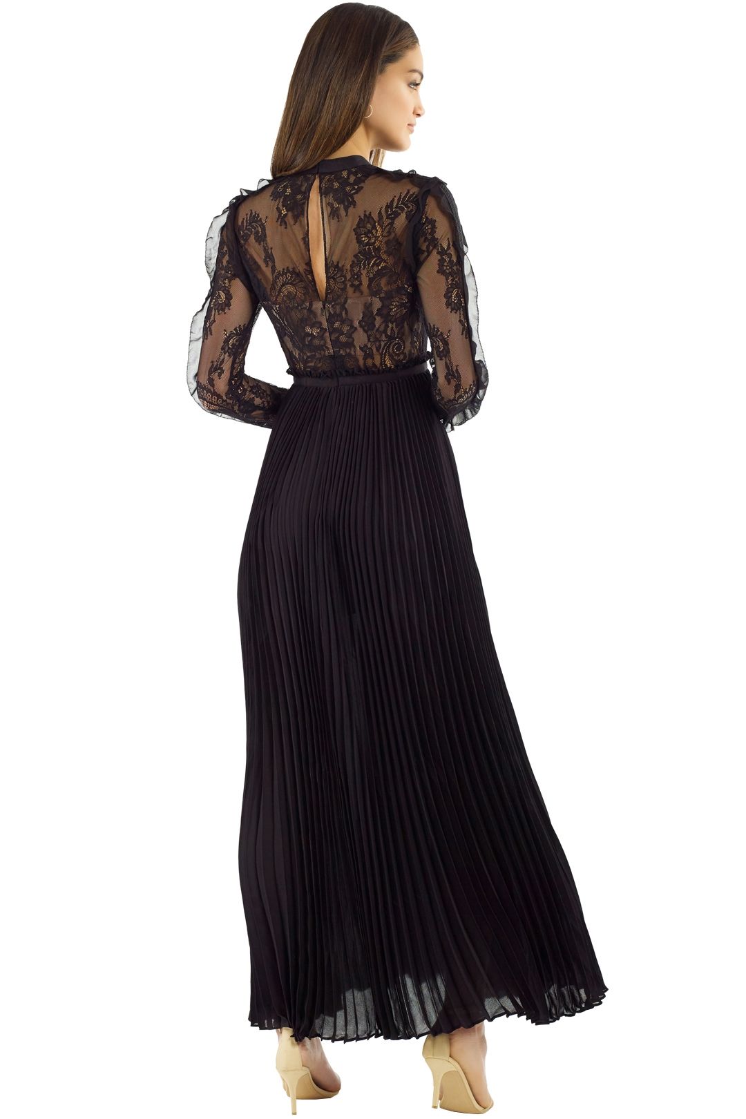 Moni Lace Pleated Dress by Self Portrait for Rent
