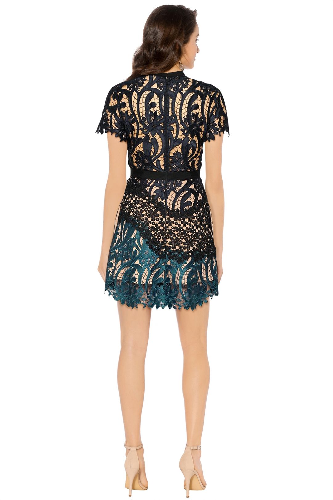 Self portrait online green lace dress