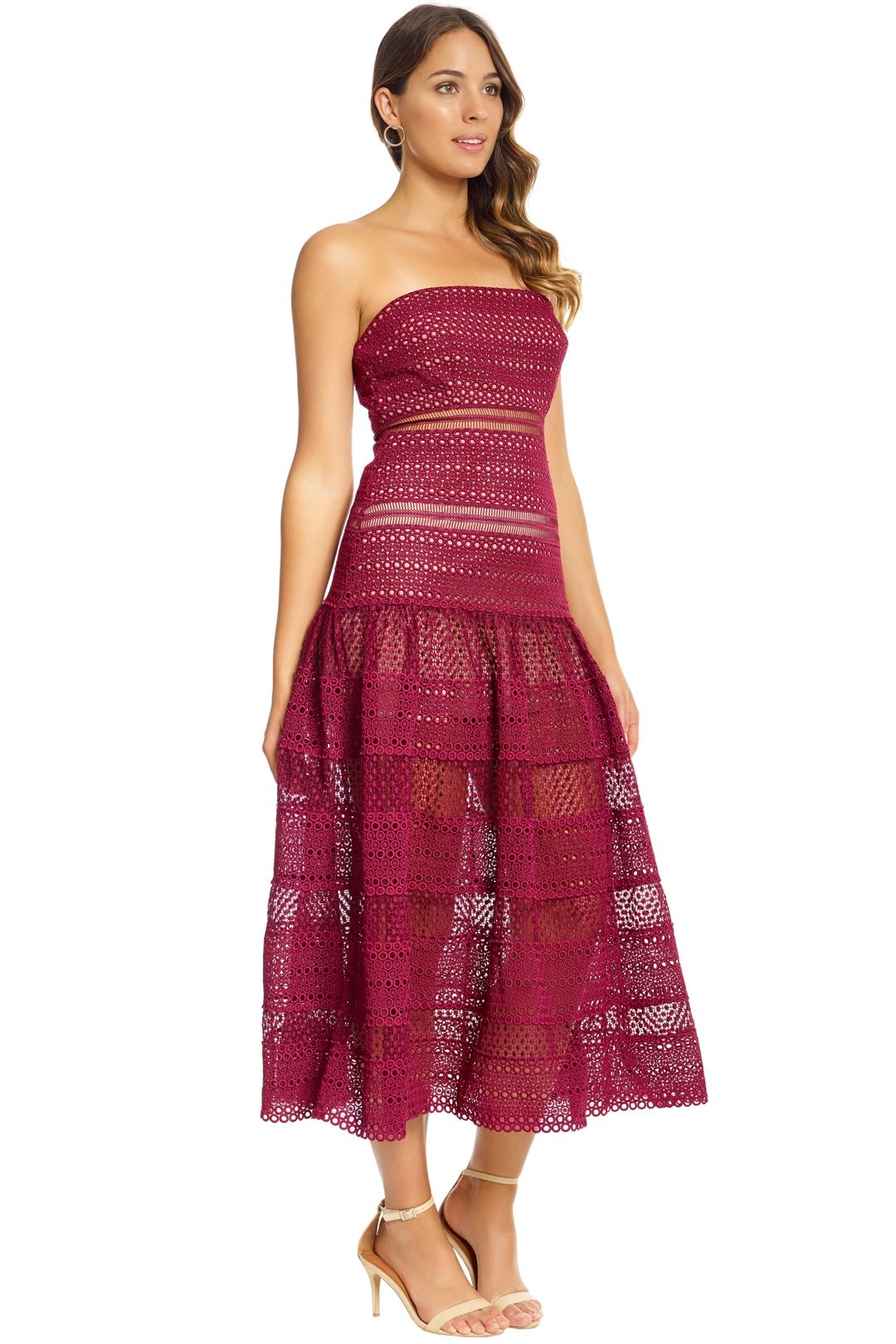 Sculpted Strapless Dress by Self Portrait for Hire | GlamCorner
