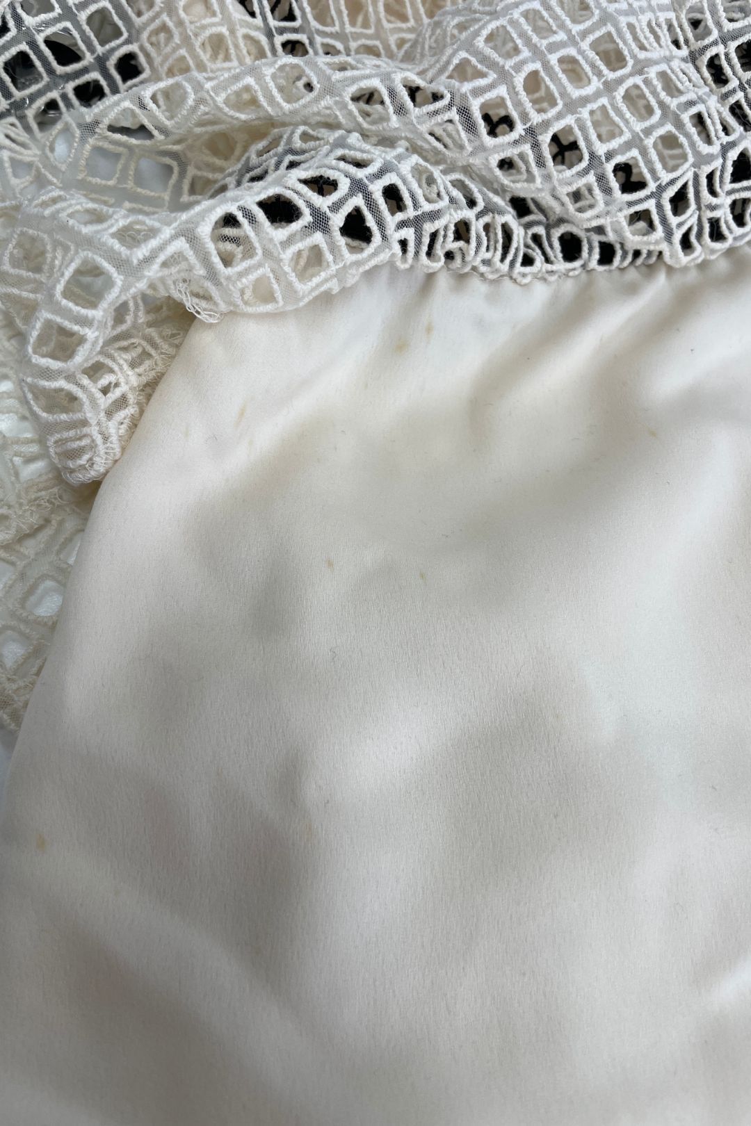 Self Portrait - Black and Cream Ruffle Top