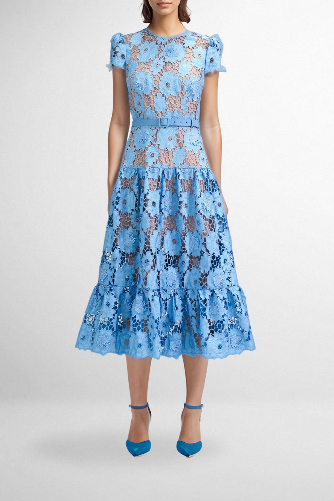 Cotton Lace Midi Dress