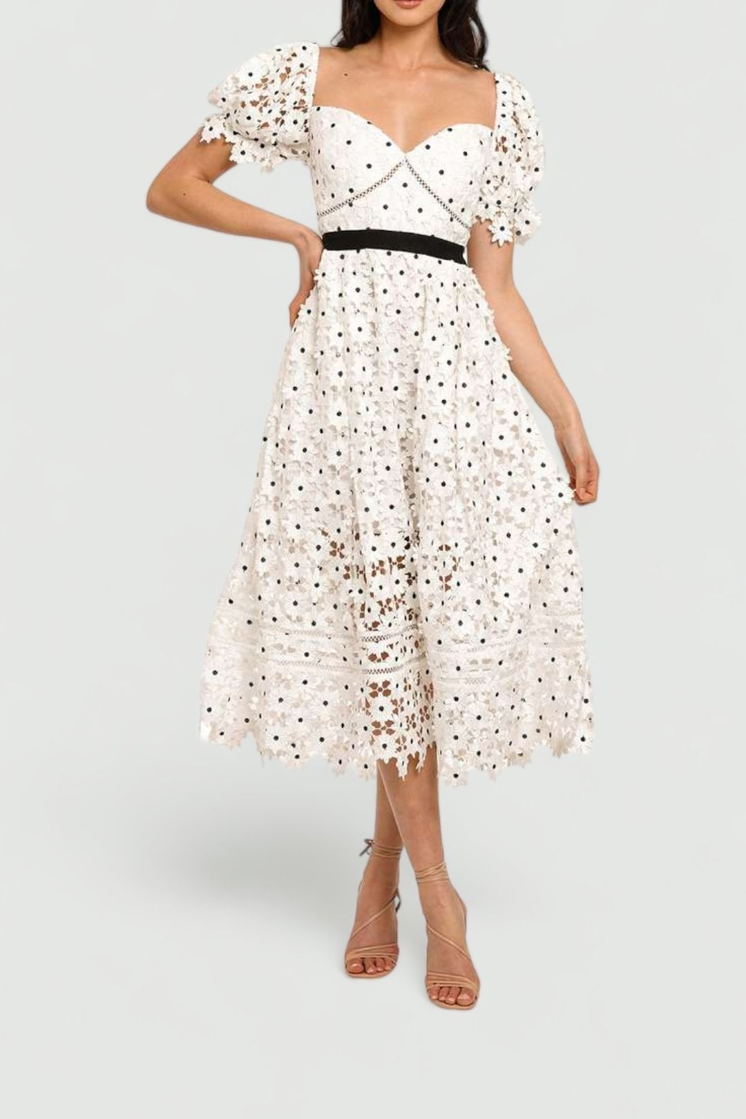 Self Portrait Daisy Lace Midi Dress