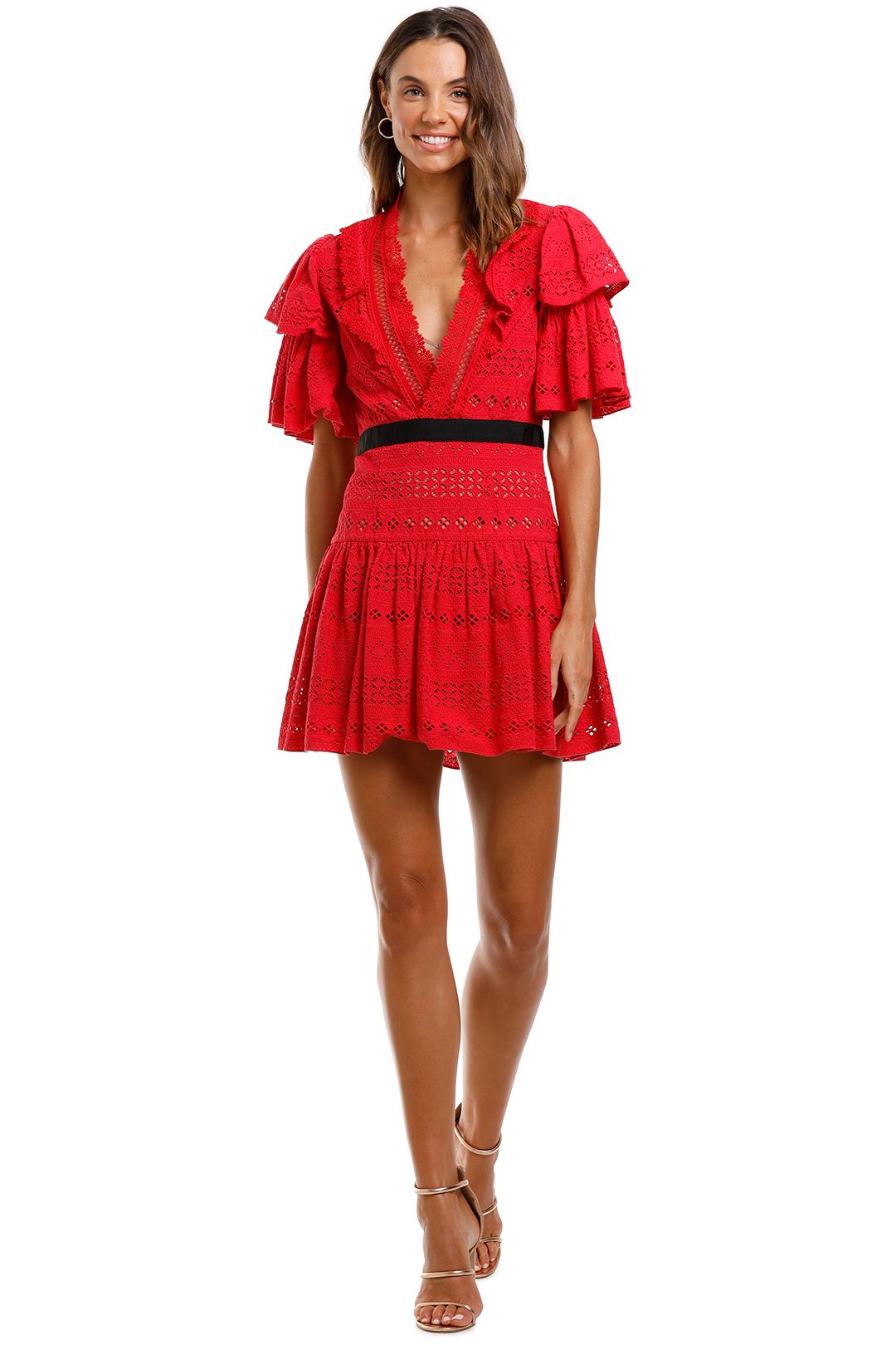 Self portrait on sale broderie anglaise dress