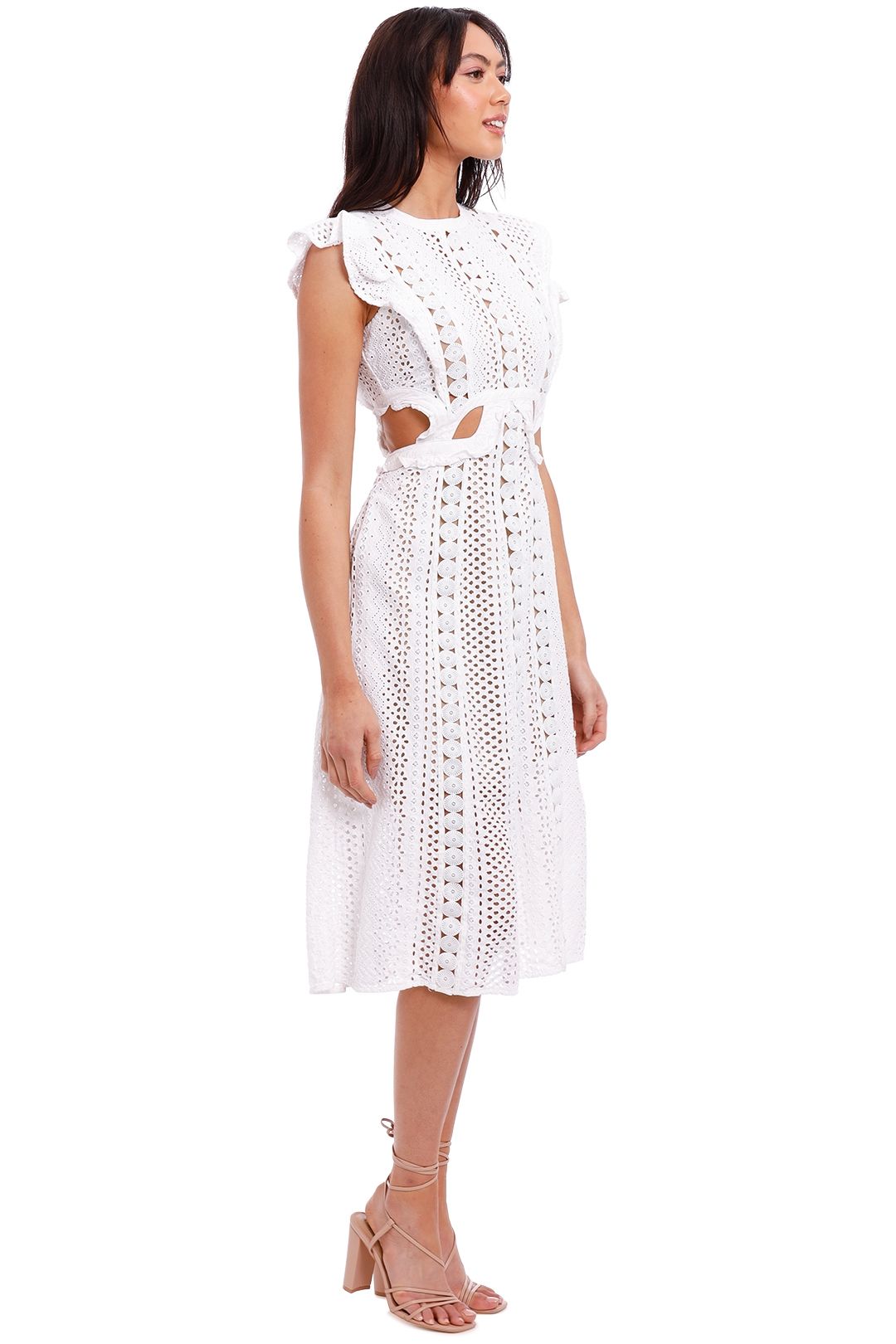 Self portrait embroidered midi dress clearance