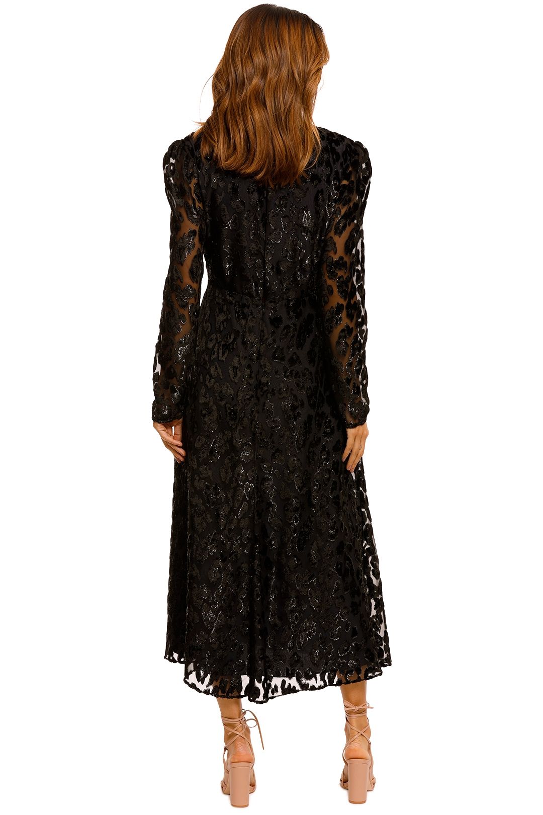 Self portrait metallic leopard mini dress top