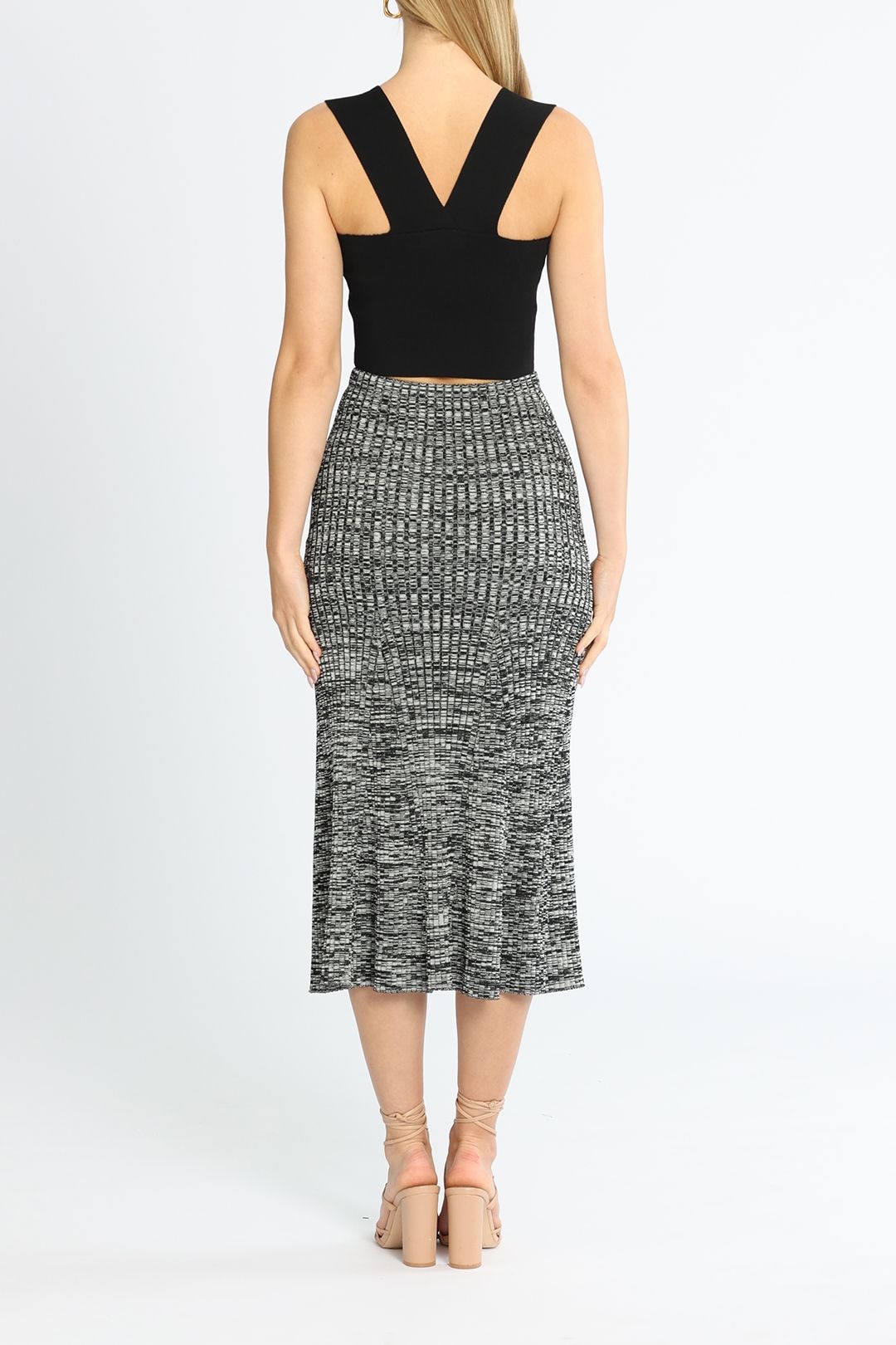 Hire Monochrome Knit Skirt Self Portrait GlamCorner
