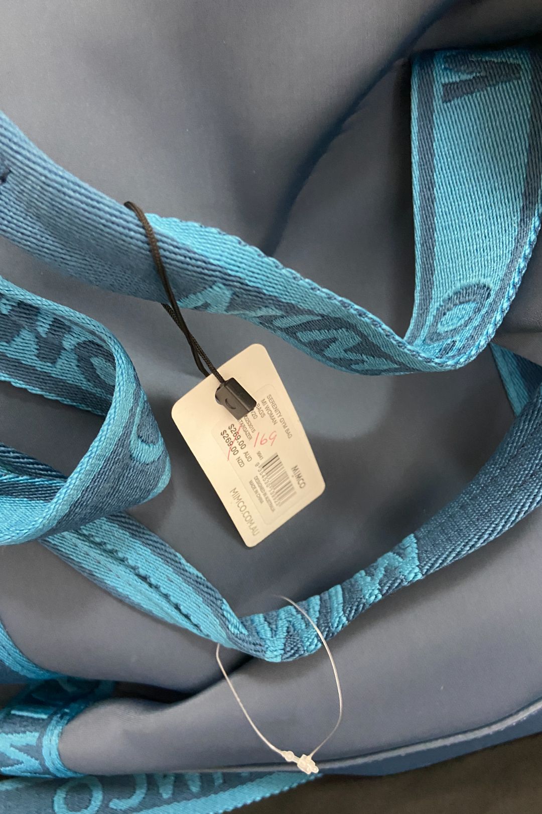 Mimco Serenity Teal Dual Handle Bag