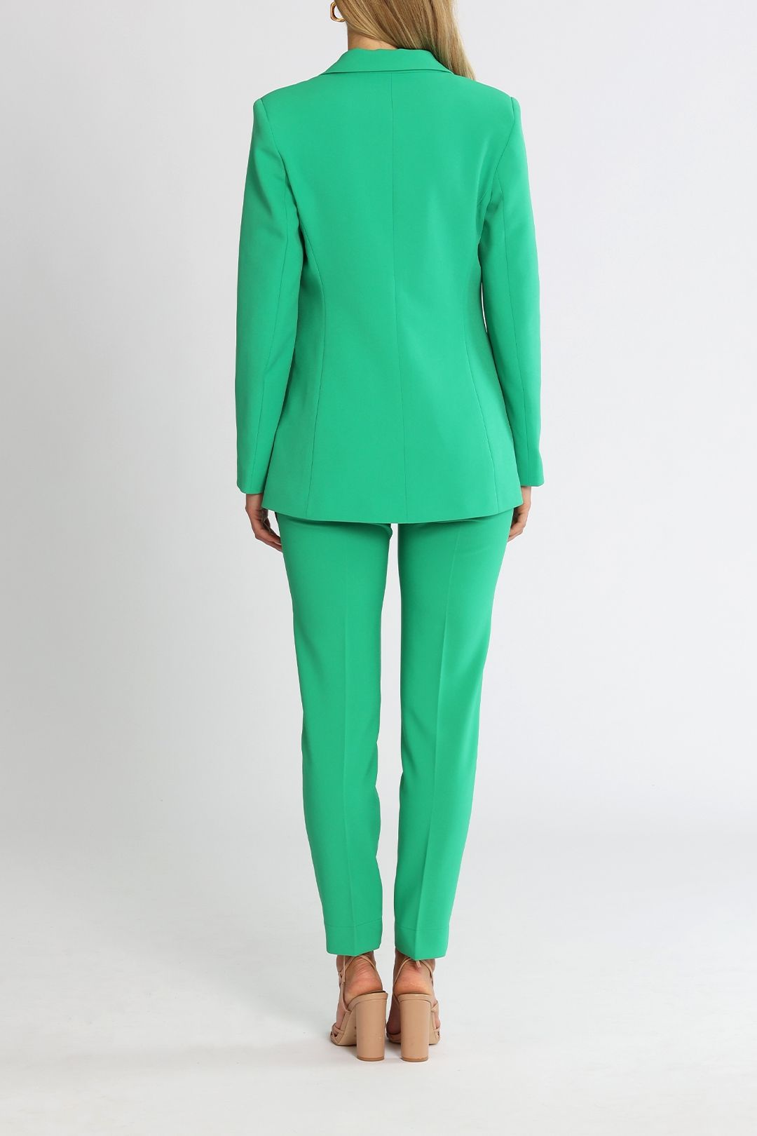 Setre Jasmine Suit Jacket and Pants Green V Neck