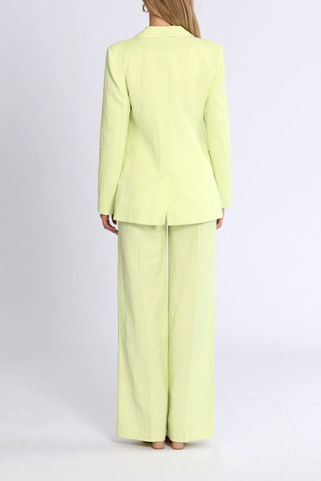 Setre Priscilla Suit Jacket and Pant Lime Flared Pants