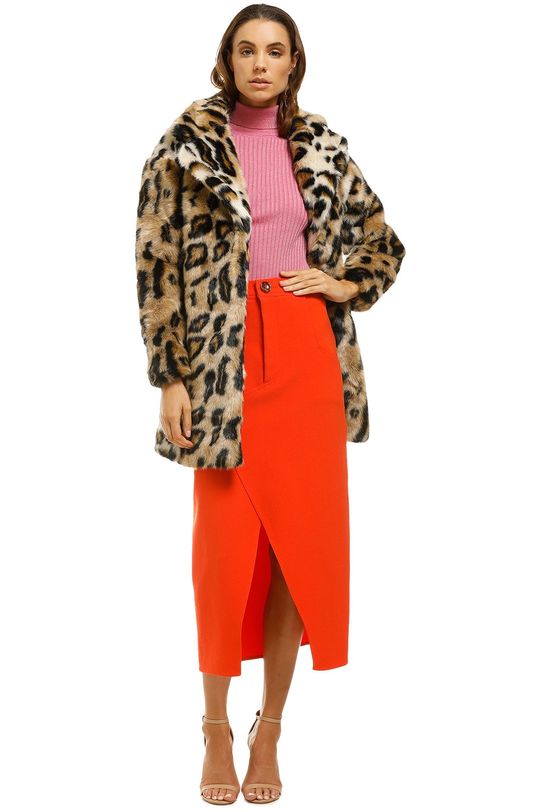 Leopard Faux Fur Coat by Sheike for Rent GlamCorner