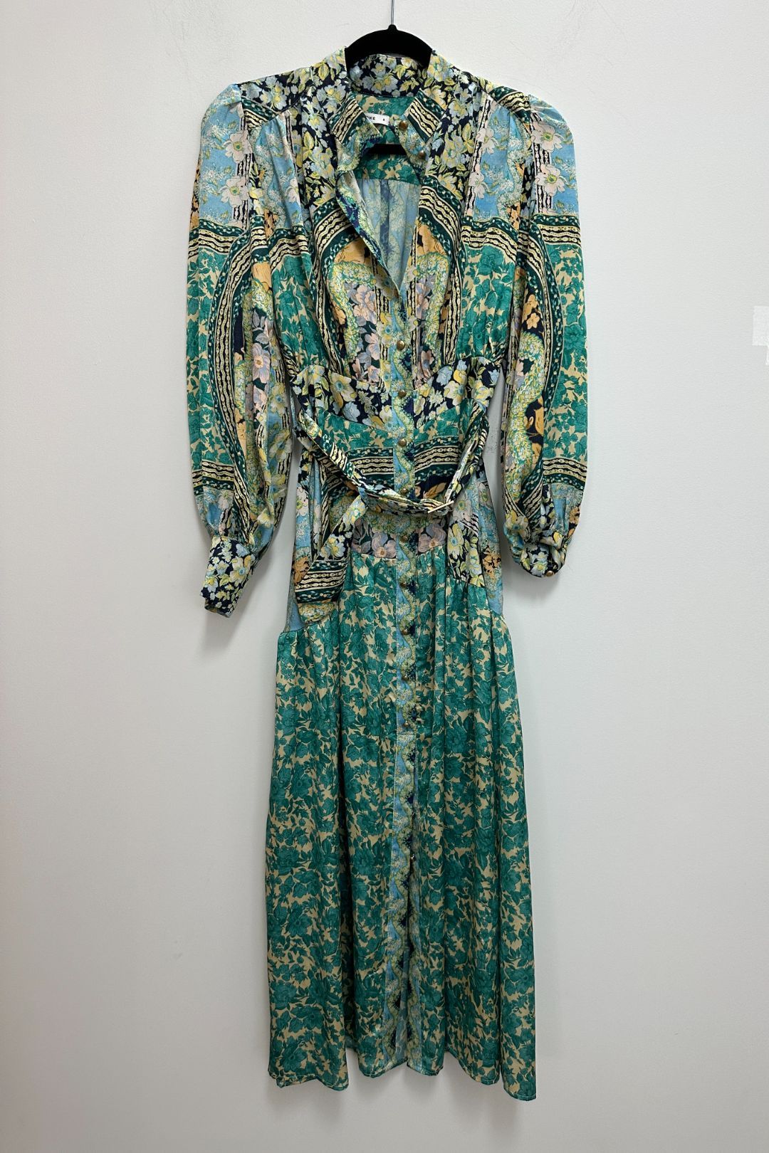 Sheike - Georgia Midi Shirt Dress in Green