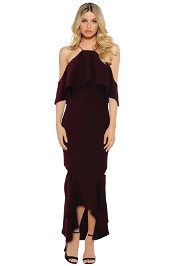 Sheike - High Society Dress - Wine Red - Front