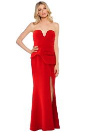 Sheike - Queen of Hearts Maxi Dress - Red - Front