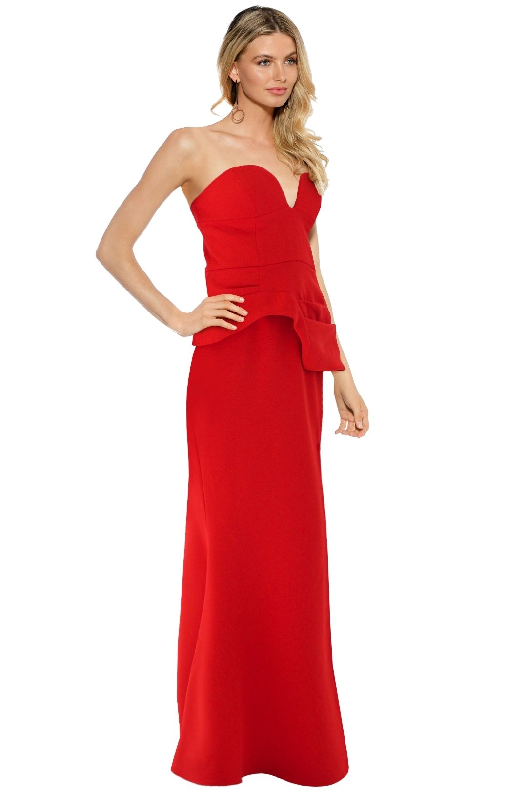 Sheike - Queen of Hearts Maxi Dress - Red - Side