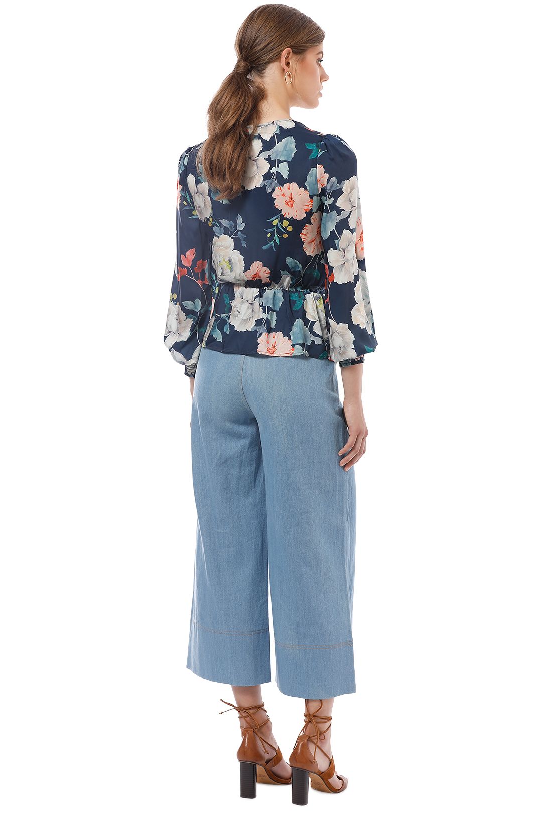 Sheike - Rosie Blouse - Navy Floral - Back