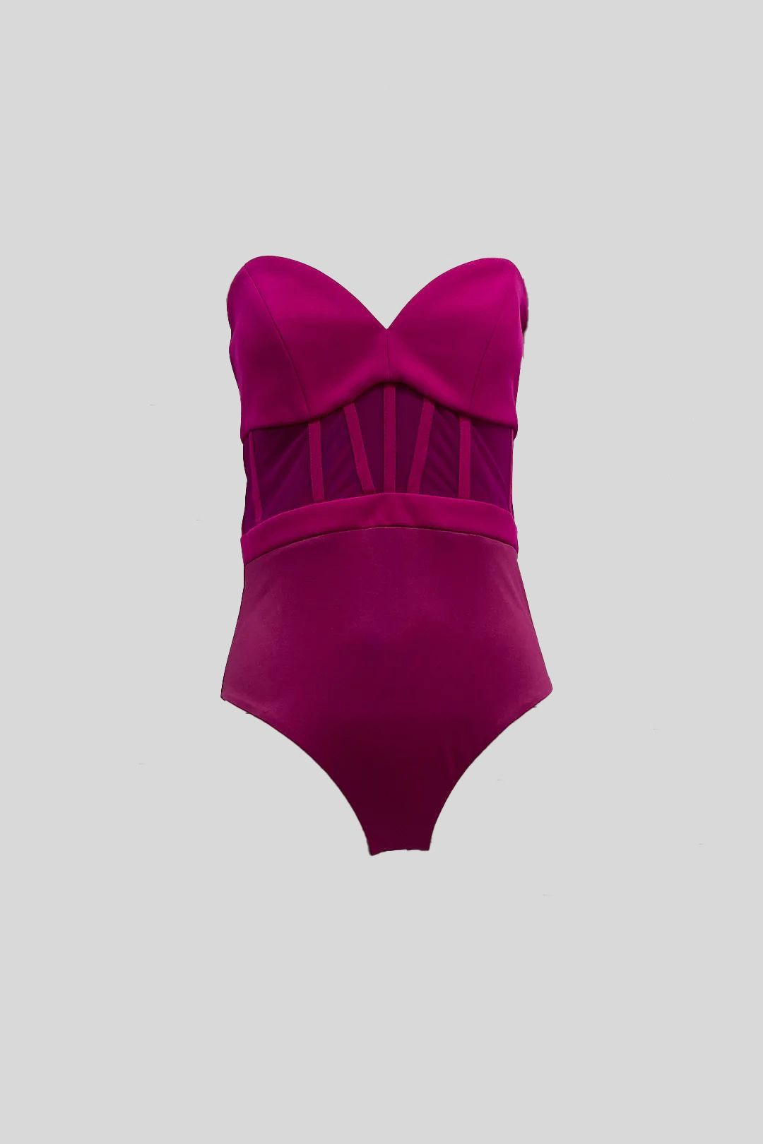 Sheike - Boned Bodysuit Fuschia