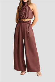 Sheike Gracie Top and Gracie Pant Set in Brown
