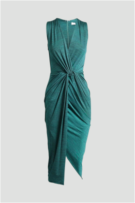 Buy Jersey Midi Dress in Green | Sheike | GlamCorner