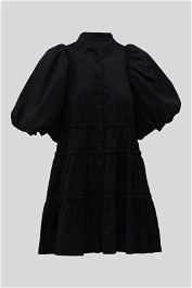 Pollyanna Black Balloon Sleeve Mini Dress
