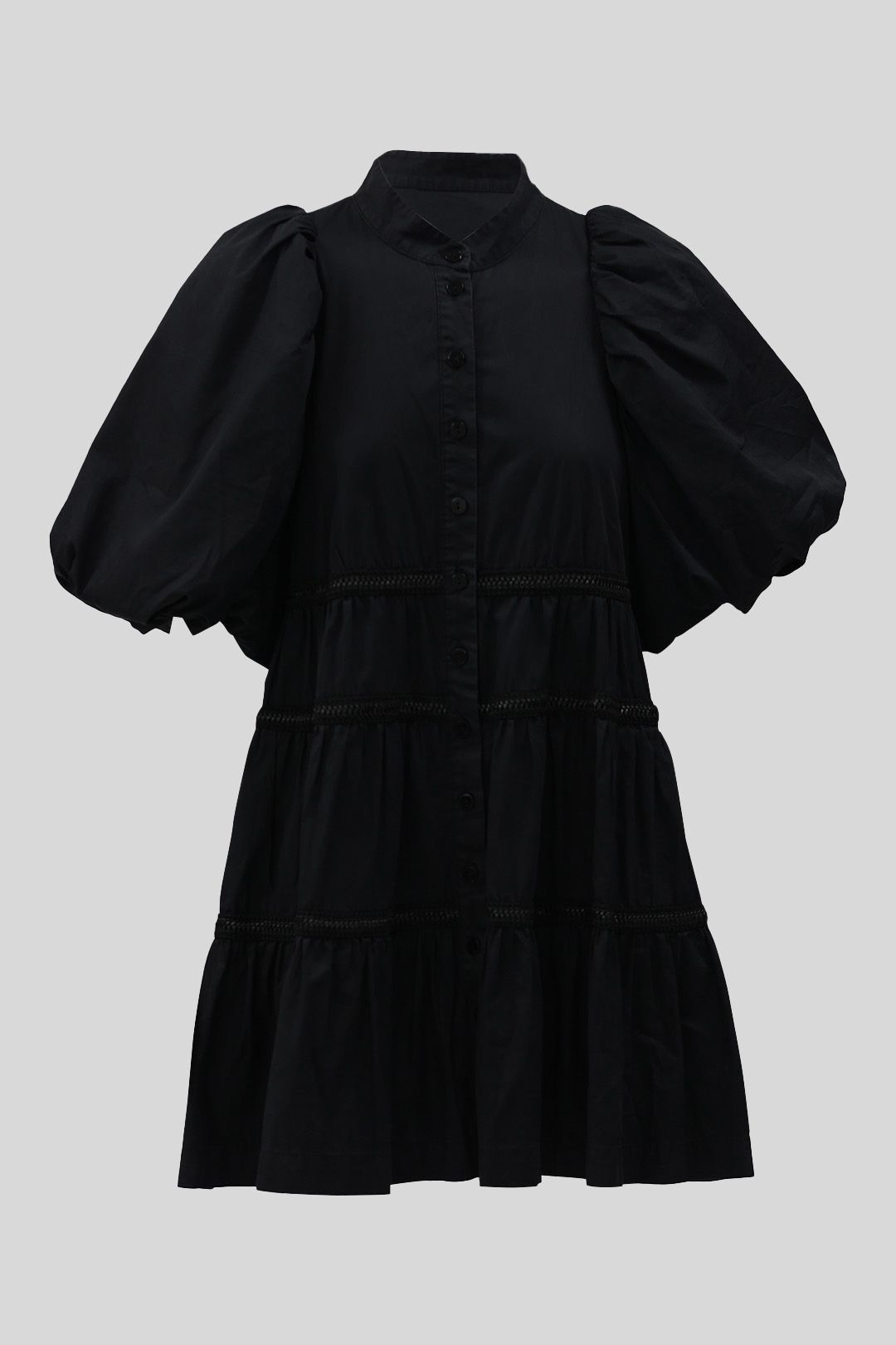 Buy Pollyanna Black Balloon Sleeve Mini Dress | Sheike | GlamCorner